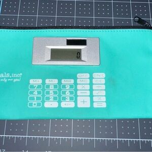 Teal Calculator Pencil Case
